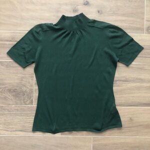Gucci Silk Forest Green Turtleneck Size L